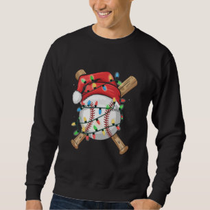 Kerstman sportieve kerst honkbalspeler trui