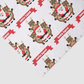 Kerstman Squad Kerst Grappig Rendier Tissuepapier (Detail)