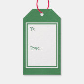 Kerstman squatch van kerst naar grappige Cartoon Cadeaulabel (Achterkant)