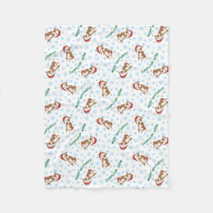 kerstman-staf, griekbank fleece deken
