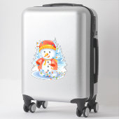 kerstman Sticker (Koffer)