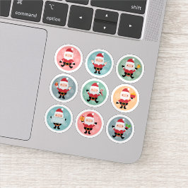 Kerstman sticker collectie