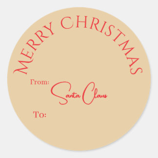 Kerstman Sticker Label