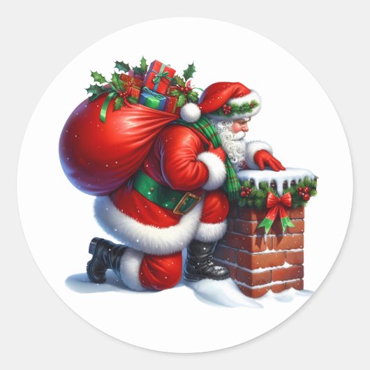 Kerstman Stickers (Voorkant)