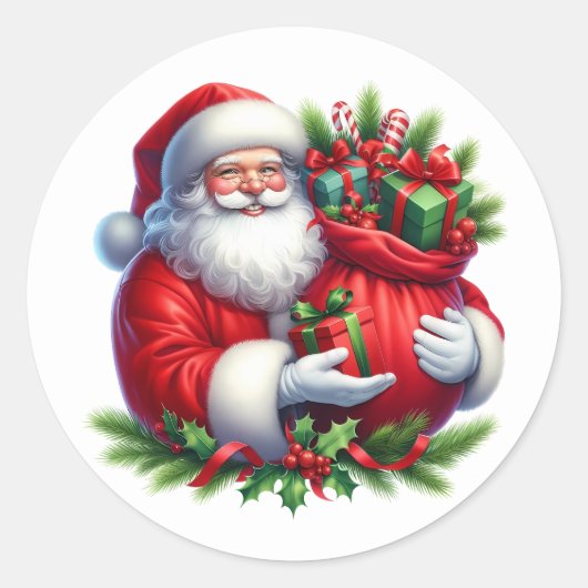 Kerstman Stickers (Voorkant)