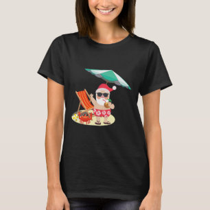 Kerstman Strand Grappige Zomer Kerstmis In Juli T T-shirt