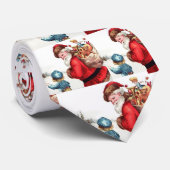 kerstman stropdas (Opgerold)