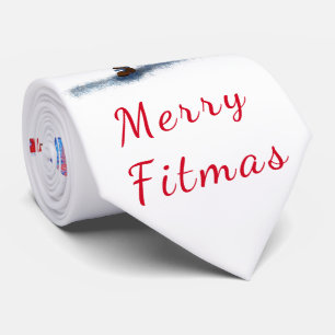 Kerstman Stropdas Bodybuilder kerstman met cadeaus