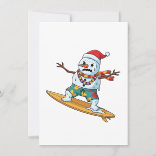 Kerstman Surfer Kerstmis 2026 Grappige Vakantie Sp Bedankkaart