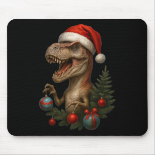 Kerstman T-rex Kerst Grappige Dinosaurus Vakantie Muismat