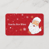 Kerstman te huur visitekaartje (Voorkant)