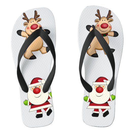 kerstman teenslippers (Voetbed)