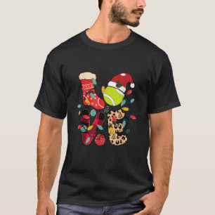 Kerstman Tennis Spel Tennis Racket Hu T-shirt