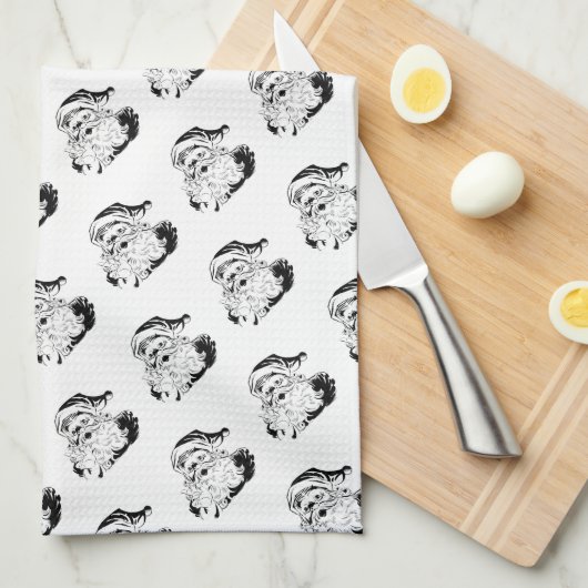  kerstman theedoek (Quarter Fold)