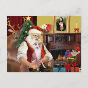 Kerstman thuis - Whippet 7 - Kerstman Feestdagenkaart
