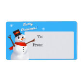 Kerstman tot etiketteermachine etiket (Voorkant)