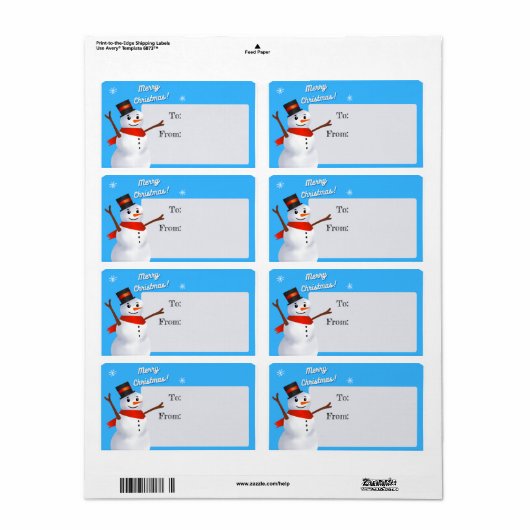 Kerstman tot etiketteermachine etiket (Full Sheet)