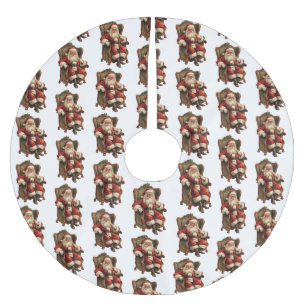  kerstman traditioneel kerstpatroon kerstboom rok