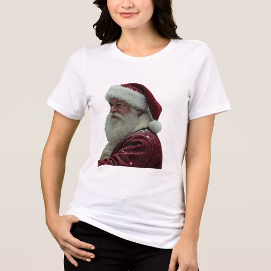 kerstman Tri-Blend shirt (Voorkant)