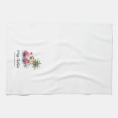 Kerstman Tropische Strand Kerstmis Theedoek (Horizontaal)