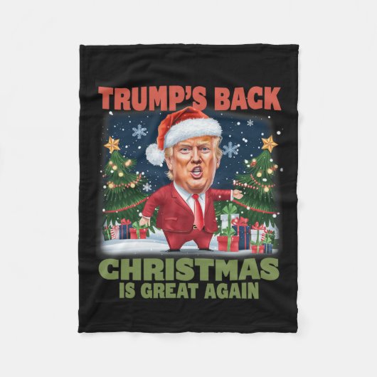 Kerstman Trump Dance Make Christmas Great Again le Fleece Deken (Voorkant)