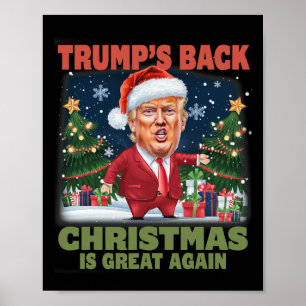 Kerstman Trump Dance Make Christmas Great Again le Poster