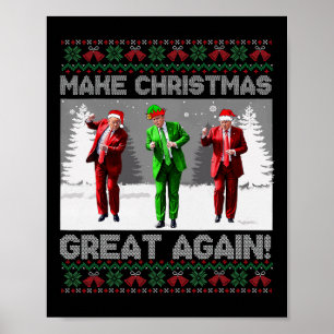 Kerstman Trump Dance Make Christmas Great Again le Poster
