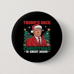 Kerstman Trump Dance Make Christmas Great Again le Ronde Button 5,7 Cm