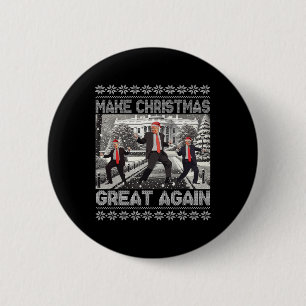 Kerstman Trump Dance Make Christmas Great Again le Ronde Button 5,7 Cm