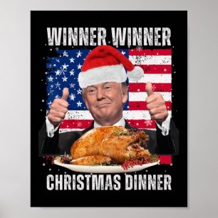 Kerstman Trump Humor Funny Trump Xmas Poster