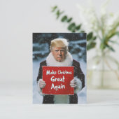 Kerstman Trump: "Maak kerst weer geweldig" Briefkaart (Staand voorkant)