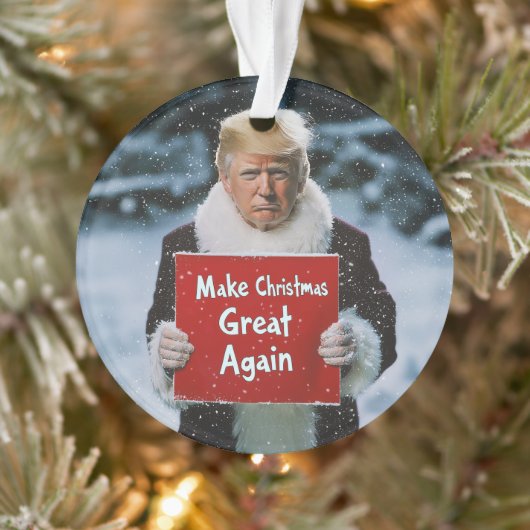 Kerstman Trump: "Maak kerst weer geweldig" Ornament (Boom)