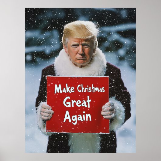 Kerstman Trump: "Maak kerst weer geweldig" Poster (Voorkant)