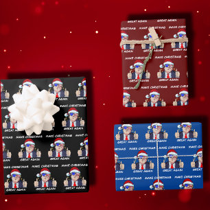 Kerstman Trump maken Kerstmis weer geweldig Kerstm Inpakpapier Vel