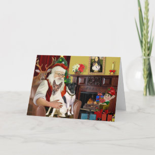 Kerstman - Twee vloeiende foxbeerders Feestdagen Kaart