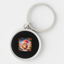 Kerstman uil  Sleutelhanger