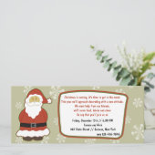 Kerstman Uitnodiging (Staand voorkant)