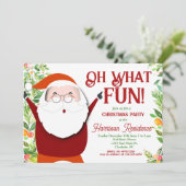 Kerstman Uitnodiging, Oh wat leuk! Kaart (Staand voorkant)