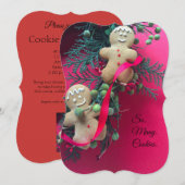 Kerstman uitwisselen van gemberkoekjes kaart (Voorkant / Achterkant)