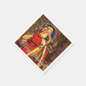  Kerstman uw groet Servet (Hoek)