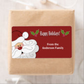 Kerstman Vakantie Bakken / Koekje Sticker (rood) (Insitu)