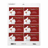 Kerstman Vakantie Bakken / Koekje Sticker (rood) (Full Sheet)