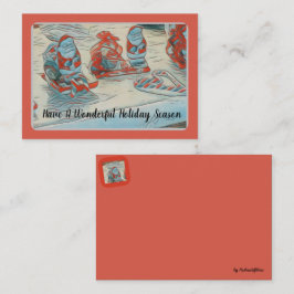 Kerstman vakantie notitiekaartje