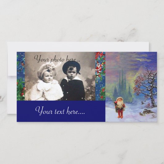 KERSTMAN VAN DE GNOMEN FEESTDAGENKAART (Voorkant)