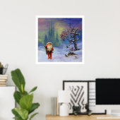 KERSTMAN VAN DE Kabouters Poster (Thuiskantoor)