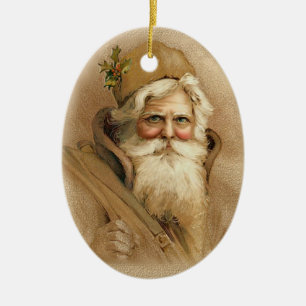Kerstman van de Oude Wereld 2 Keramisch Ornament