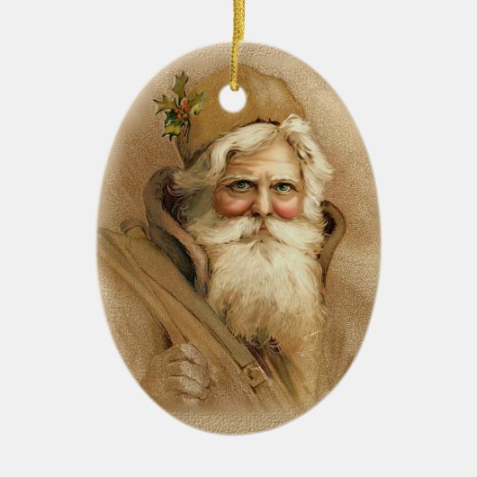 Kerstman van de Oude Wereld 2 Keramisch Ornament (Voorkant)