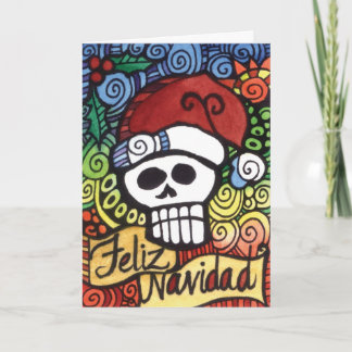 Kerstman van de Schedel van de Suiker van Navidad Feestdagen Kaart