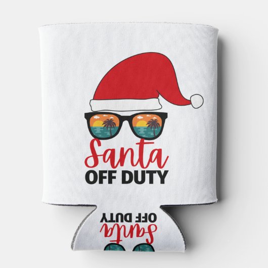 Kerstman van dienst in juli blikjeskoeler (Achterkant)