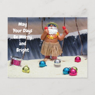 Kerstman van Florida Beach Party - Merry Rockin' Feestdagenkaart